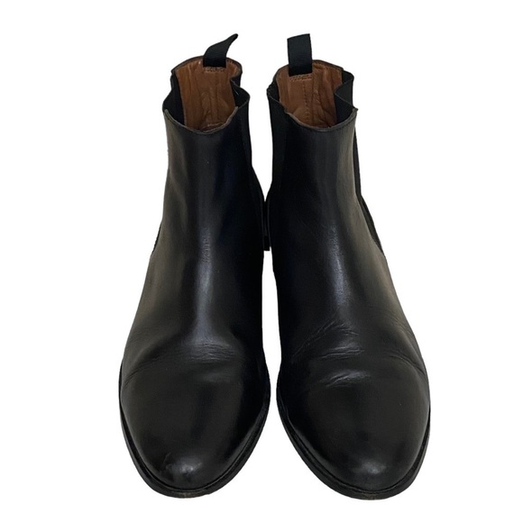 Country Road Black Leather Chelsea Ankle Boots - Picture 2 of 12